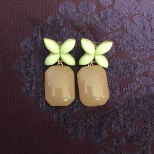 Mint Green & Taupe Earings